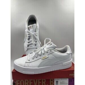 PUMA Court Sneaker, White, Women's Casual Low Top Leather Shoes Size 11